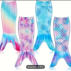 Colorful Mermaid Tail Skirt Set